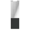 Porte de placard coulissante atelier gris foncé mat profil blanc GoodHome Arius H. 248,5 x L. 76.2 cm + amortisseurs