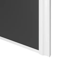 Porte de placard coulissante atelier gris foncé mat profil blanc GoodHome Arius H. 248,5 x L. 76.2 cm + amortisseurs
