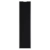 Porte de placard coulissante noir mat profil gris GoodHome Arius H. 248,5 x L. 62.2 cm + amortisseurs
