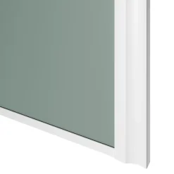 Porte de placard coulissante atelier vert de gris profil blanc GoodHome Arius H. 248,5 x L. 91.2 cm + amortisseurs