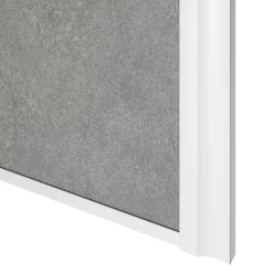 Porte de placard coulissante atelier béton profil blanc GoodHome Arius H. 248,5 x L. 61.2 cm + amortisseurs