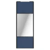 Porte de placard coulissante avec miroir bleu profil noir GoodHome Arius H. 248,5 x L. 92.2 cm + amortisseurs