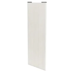 Porte de placard coulissante bois nordique profil blanc GoodHome Arius H. 248,5 x L. 92.2 cm + amortisseurs