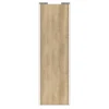 Porte de placard coulissante effet chêne brut profil blanc GoodHome Arius H. 248,5 x L. 77.2 cm + amortisseurs