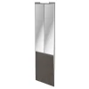 Porte de placard coulissante atelier gris antique profil gris GoodHome Arius H. 248,5 x L. 76.2 cm + amortisseurs