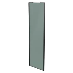 Porte de placard coulissante vert de gris profil noir GoodHome Arius H. 248,5 x L. 77.2 cm + amortisseurs