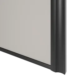 Porte de placard coulissante atelier gris clair mat profil noir GoodHome Arius H. 248,5 x L. 61.2 cm + amortisseurs