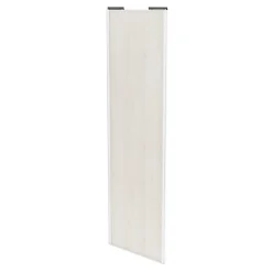 Porte de placard coulissante bois nordique profil blanc GoodHome Arius H. 248,5 x L. 77.2 cm + amortisseurs