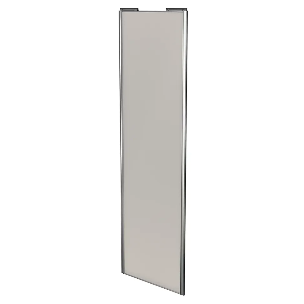 Porte de placard coulissante gris clair mat profil gris GoodHome Arius H. 248,5 x L. 77.2 cm + amortisseurs