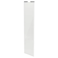 Porte de placard coulissante blanc brillant profil blanc GoodHome Arius H. 248,5 x L. 62.2 cm + amortisseurs