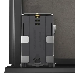 Porte de placard coulissante atelier gris antique profil noir GoodHome Arius H. 248,5 x L. 61.2 cm + amortisseurs