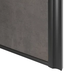 Porte de placard coulissante atelier gris antique profil noir GoodHome Arius H. 248,5 x L. 61.2 cm + amortisseurs