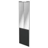 Porte de placard coulissante atelier gris foncé mat profil gris GoodHome Arius H. 248,5 x L. 76.2 cm + amortisseurs