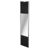 Porte de placard coulissante avec miroir noir mat profil gris GoodHome Arius H. 248,5 x L. 62.2 cm + amortisseurs