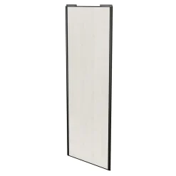 Porte de placard coulissante bois nordique profil noir GoodHome Arius H. 248,5 x L. 92.2 cm + amortisseurs