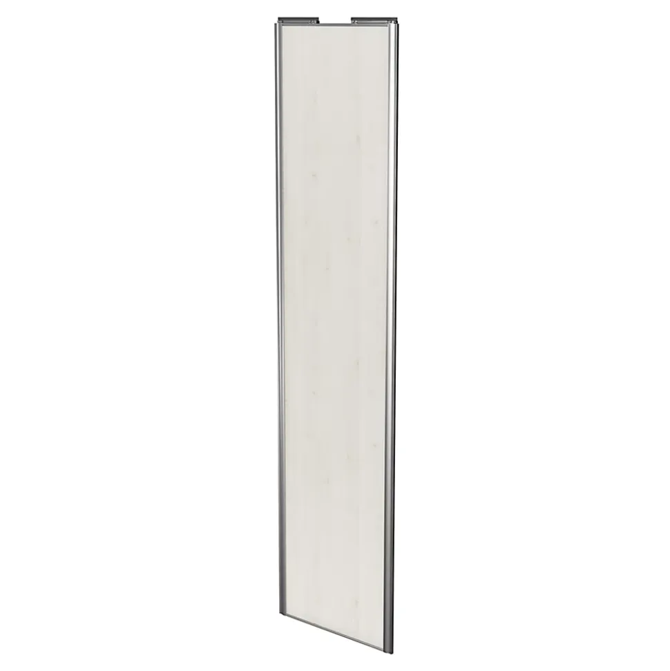 Porte de placard coulissante bois nordique profil gris GoodHome Arius H. 248,5 x L. 62.2 cm + amortisseurs