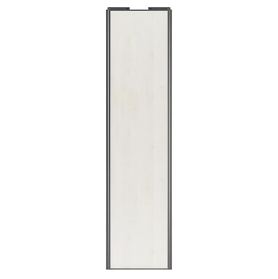 Porte de placard coulissante bois nordique profil gris GoodHome Arius H. 248,5 x L. 62.2 cm + amortisseurs