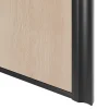 Porte de placard coulissante atelier effet chêne clair profil noir GoodHome Arius H. 248,5 x L. 91.2 cm + amortisseurs