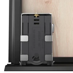 Porte de placard coulissante atelier effet chêne clair profil noir GoodHome Arius H. 248,5 x L. 91.2 cm + amortisseurs