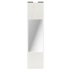 Porte de placard coulissante avec miroir bois nordique profil blanc GoodHome Arius H. 248,5 x L. 62.2 cm + amortisseurs