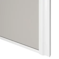 Porte de placard coulissante atelier gris clair mat profil blanc GoodHome Arius H. 248,5 x L. 91.2 cm + amortisseurs