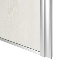 Porte de placard coulissante atelier bois nordique profil gris GoodHome Arius H. 248,5 x L. 76.2 cm + amortisseurs