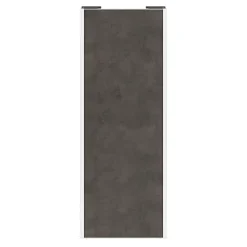 Porte de placard coulissante gris antique profil blanc GoodHome Arius H. 248,5 x L. 92.2 cm + amortisseurs