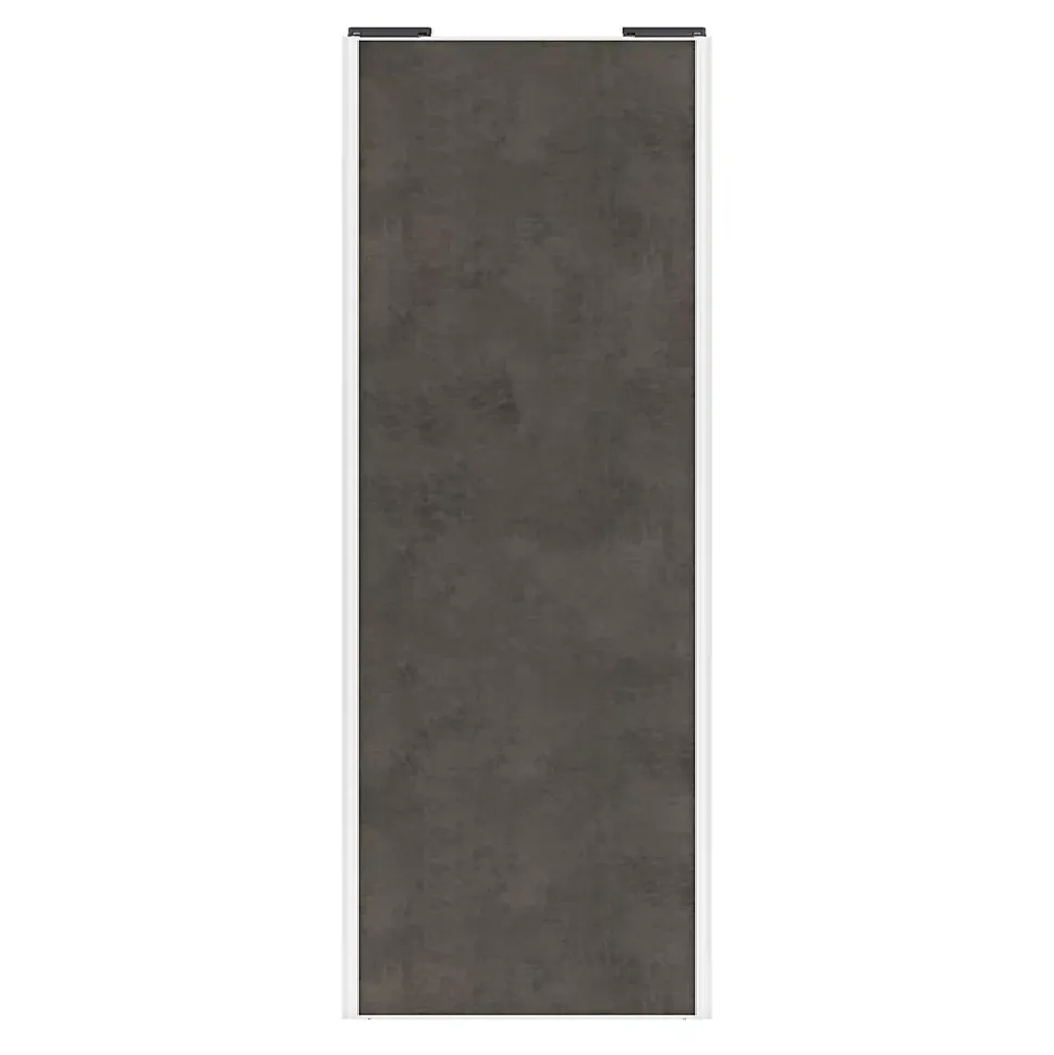 Porte de placard coulissante gris antique profil blanc GoodHome Arius H. 248,5 x L. 92.2 cm + amortisseurs