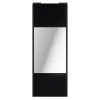 Porte de placard coulissante avec miroir noir mat profil noir GoodHome Arius H. 248,5 x L. 92.2 cm + amortisseurs