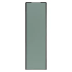 Porte de placard coulissante vert de gris profil gris GoodHome Arius H. 248,5 x L. 77.2 cm + amortisseurs