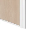 Porte de placard coulissante atelier effet chêne clair profil blanc GoodHome Arius H. 248,5 x L. 91.2 cm + amortisseurs