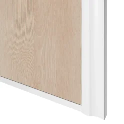 Porte de placard coulissante atelier effet chêne clair profil blanc GoodHome Arius H. 248,5 x L. 91.2 cm + amortisseurs