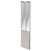 Porte de placard coulissante atelier gris clair mat profil gris GoodHome Arius H. 248,5 x L. 61.2 cm + amortisseurs