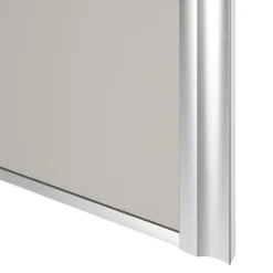 Porte de placard coulissante atelier gris clair mat profil gris GoodHome Arius H. 248,5 x L. 61.2 cm + amortisseurs