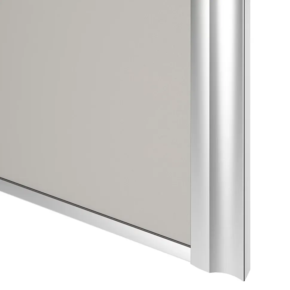 Porte de placard coulissante atelier gris clair mat profil gris GoodHome Arius H. 248,5 x L. 61.2 cm + amortisseurs