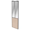 Porte de placard coulissante atelier effet chêne clair profil noir GoodHome Arius H. 248,5 x L. 76.2 cm + amortisseurs