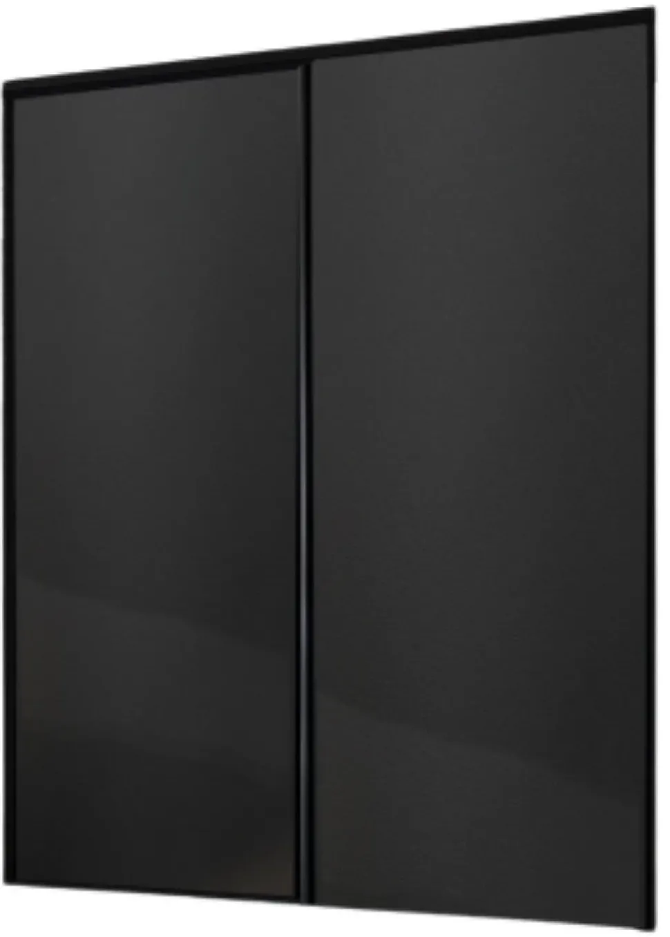 Porte de placard coulissante décor noir 180 x 250 cm vendue par 2