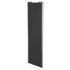 Porte de placard coulissante anthracite profil gris GoodHome Arius H. 248,5 x L. 77.2 cm + amortisseurs