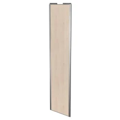 Porte de placard coulissante effet chêne clair profil gris GoodHome Arius H. 248,5 x L. 62.2 cm + amortisseurs