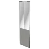 Porte de placard coulissante atelier béton profil gris GoodHome Arius H. 248,5 x L. 76.2 cm + amortisseurs