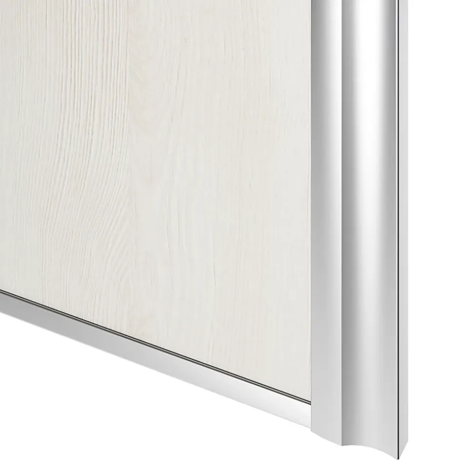 Porte de placard coulissante atelier bois nordique profil gris GoodHome Arius H. 248,5 x L. 61.2 cm + amortisseurs