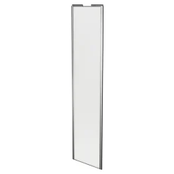 Porte de placard coulissante blanc profil gris GoodHome Arius H. 248,5 x L. 62.2 cm + amortisseurs
