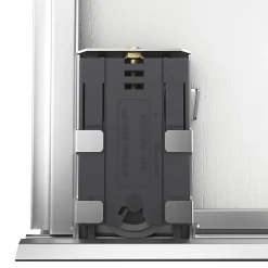 Porte de placard coulissante atelier blanc profil gris GoodHome Arius H. 248,5 x L. 91.2 cm + amortisseurs