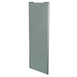 Porte de placard coulissante vert de gris profil gris GoodHome Arius H. 248,5 x L. 92.2 cm + amortisseurs