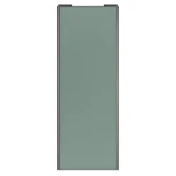 Porte de placard coulissante vert de gris profil gris GoodHome Arius H. 248,5 x L. 92.2 cm + amortisseurs