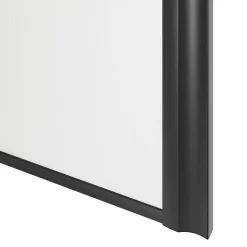Porte de placard coulissante atelier blanc profil noir GoodHome Arius H. 248,5 x L. 76.2 cm + amortisseurs
