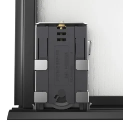 Porte de placard coulissante atelier blanc profil noir GoodHome Arius H. 248,5 x L. 76.2 cm + amortisseurs