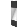 Porte de placard coulissante avec miroir anthracite profil gris GoodHome Arius H. 248,5 x L. 77.2 cm + amortisseurs