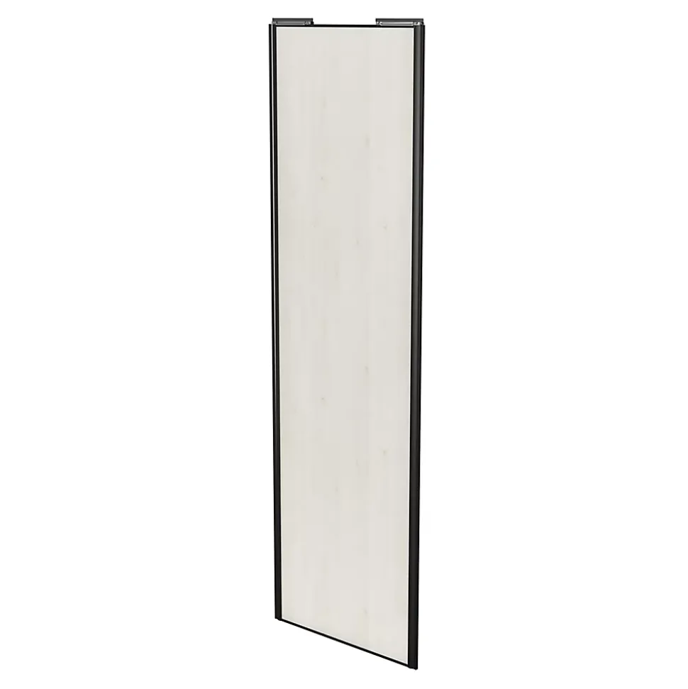 Porte de placard coulissante bois nordique profil noir GoodHome Arius H. 248,5 x L. 77.2 cm + amortisseurs