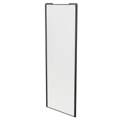 Porte de placard coulissante blanc profil noir GoodHome Arius H. 248,5 x L. 92.2 cm + amortisseurs
